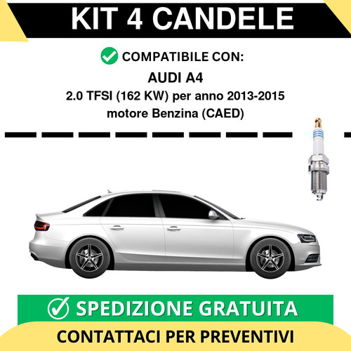 Kit candele per audi 2 - 4,