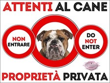 TARGA CARTELLO ATTENTI AL CANE