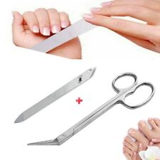 Forbici tagliaunghie punta manico extra lungo portata lima pedicure manicure UK