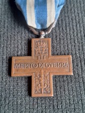 Militaria WW1 Medaglia Croce Al Merito di Guerra V.E. III Regno D'italia