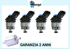 4 INIETTORI TAPPO BLU per LANDI RENZO FIAT ALFA ROMEO NUOVI MED GAS + FILTRO GAS