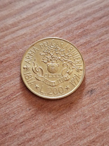 Moneta 200 lire arma dei - moneta,