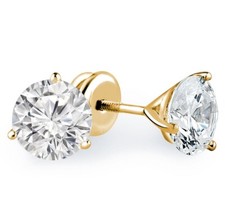 Orecchini tondi in moissanite