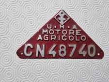 VECCHIA TARGA TRATTORE D'EPOCA