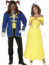 CARNEVALE HALLOWEEN VESTITO LA BELLA E LA BESTIA BEAUTY AND THE BEAST ADULTO