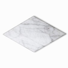 Piastrella diamantata marmo di Carrara antiscivolo C56T 4x8 romboide Venato cadente
