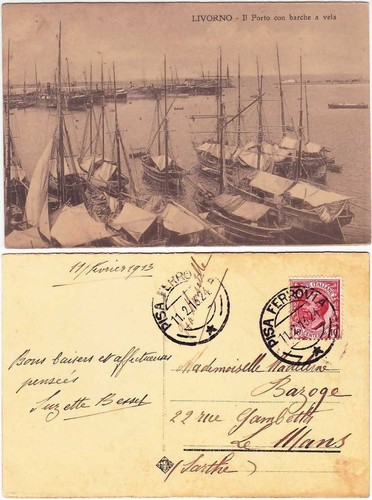Livorno porto con barche - il,