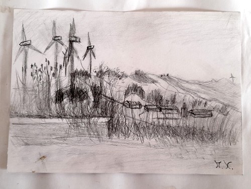 Paesaggio disegno a - paesaggio,