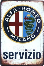 Insegna Targa Vintage Alfa Romeo 30x20cm in Metallo