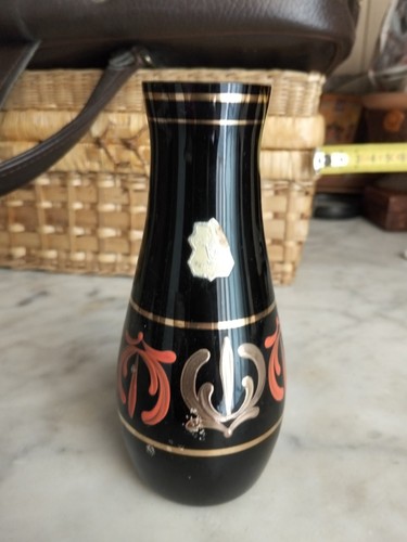 Vaso vintage vetro nero veb - vetro,
