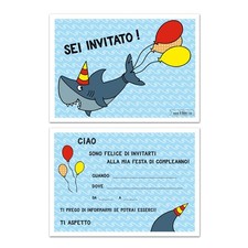 Inviti Compleanno Set di 10 Cartoline Biglietti invito per festa compleanno S