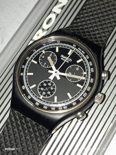 Swatch chrono 1990 black - chrono,