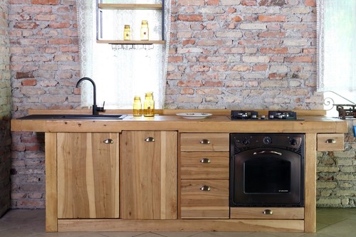 Cucina country legno - legno, massello