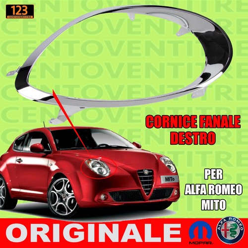 Cornice cromata faro destro - cornice,