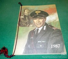 CALENDARIO dell'Arma dei CARABINIERI del 1987 con cordoncino