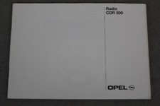 Opel Radio CDR 500 Manuale di istruzioni "Sep. Manuale uso e manutenzione 2001"