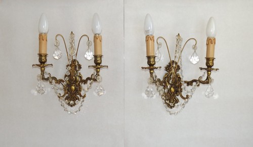 Coppia applique cristallo - di,
