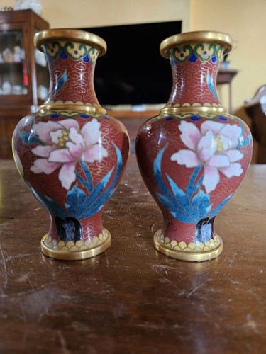 Arte cinese cloisonné vasi - arte,