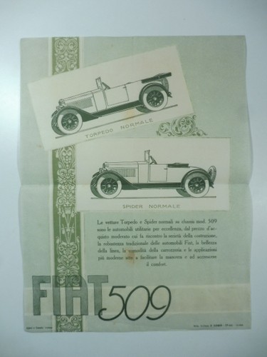 Fiat 509 foglio - fiat,
