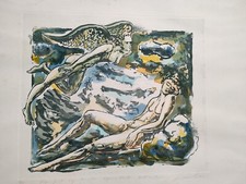 Incisione Litografia Acquaforte   Firmata Puleo 70x50  vintage Q173