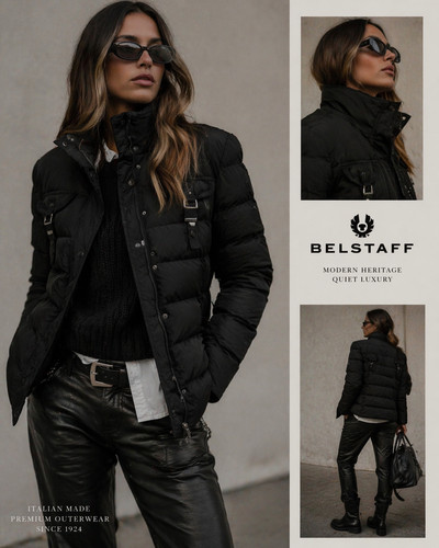 Piumino belstaff nero italy - piumino,
