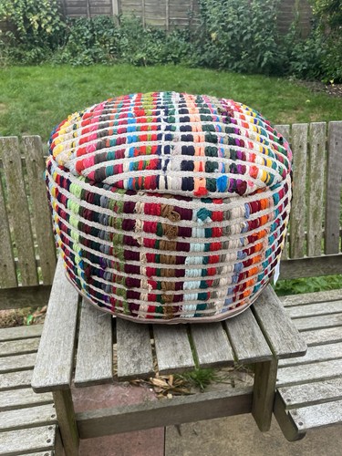 Pouf indiano multicolore - pouf,