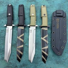 Coltello 12'' Nuovo CNC A8 Lama Acciaio Manico FORPRENE Sopravvivenza Caccia Tattica VTH41
