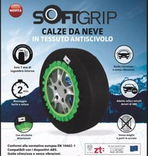 KIT 2 CALZE DA NEVE OMOLOGATE EN 142803  SOFTGRIP GRUPPO 3 285/40-15  