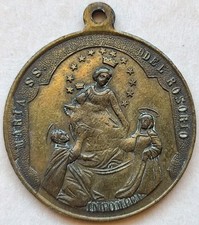 MEDAGLIA VOTIVA MARIA SANTISSIMA DEL ROSORIO IN POMPEI DEVOZIONALE CHIESA CHURCH