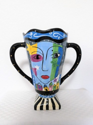 Vaso ceramica dipinto a - dipinto,