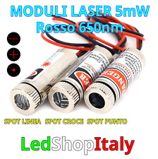 Modulo laser 650nm ROSSO diodo puntatore spot a Punto Linea o Croce 3v 5v DC