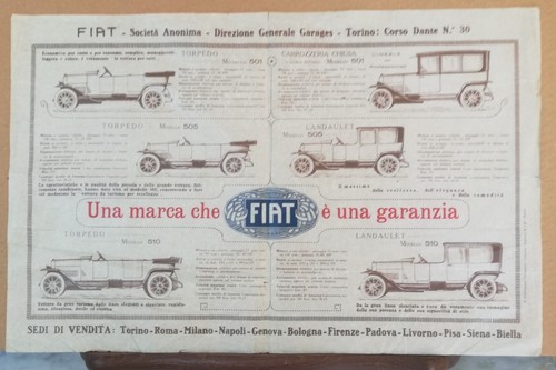 Manifestino pubblicitario fiat - pubblicitario,