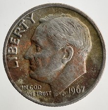 1967 usa roosevelt one dime - one,