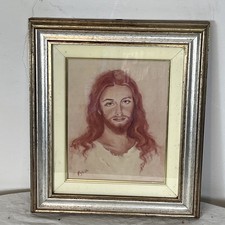 Dipinto, Olio Su Tela Raffigurante Cristo Gesù ￼