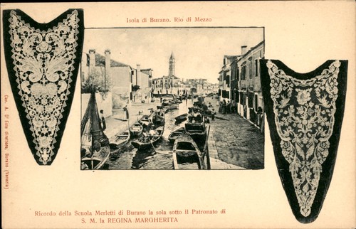 Cartolina burano italia rio - italia,