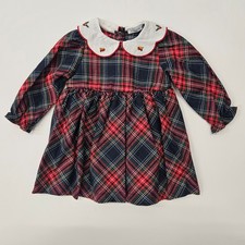 Vestito tartan rosso bambina