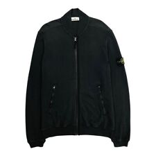 Stone Island Maglia Bomber Giacca Nero Zip Maglione Cotone Tasche Taglia XL