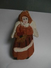 Albero di Natale decorazione pallina intagliata legno dipinta mano palla 