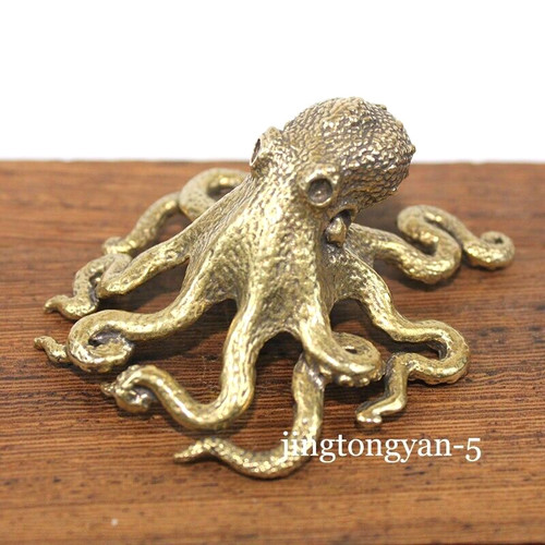 Statuina polpo ottone piccola - ottone,