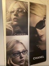 2 MANIFESTI PUBBLICITARI CHANEL 65 x 200 cm.  VINTAGE POSTER STAMPE CARTONATI