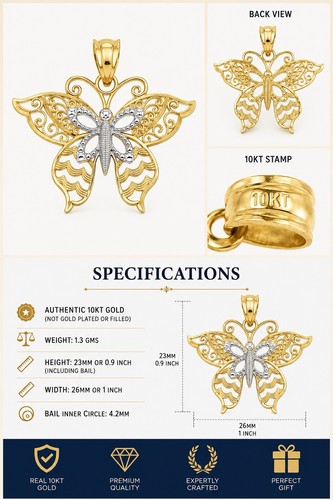 Charm farfalla oro - , kt