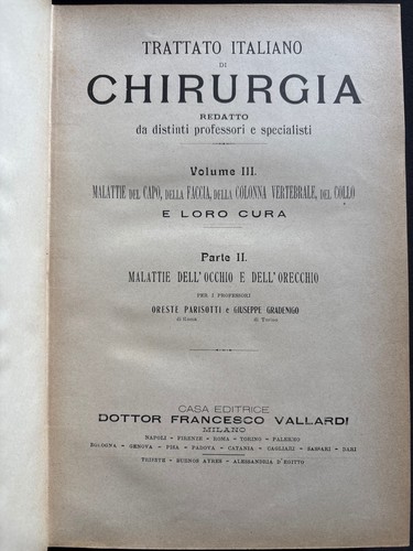 Trattato italiano chirurgia - italiano, di