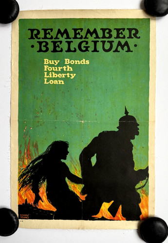 1918 wwi poster ricorda belgio - 1918,
