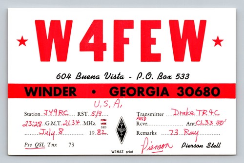 Ham radio qsl w4few - radio, winder