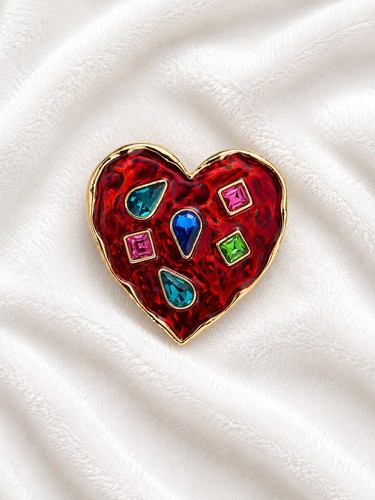 Spilla cuore amore rosso - spilla,