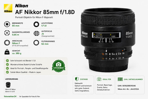 Nikon nikkor 85mm - 📸,