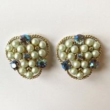 Orecchini Clip On Blu Finta