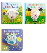 3pk Finger Puppet Library