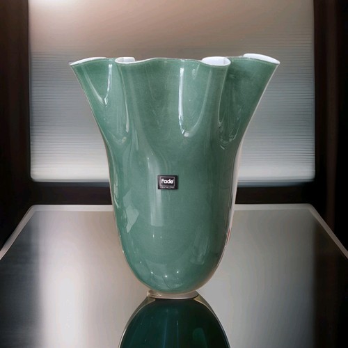 Vaso fazzoletto vetro verde - fazzoletto, in