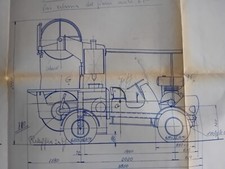 AUTOSEGA CESARI CS MACCHINA AGRICOLA COPIA DISEGNO PROGETTAZIONE ANNI '60